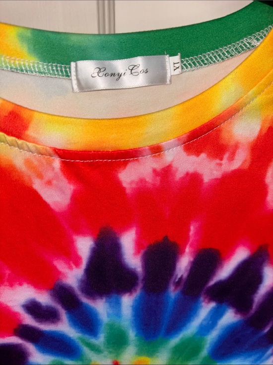 Xonyi cos Tops - Tie-Dye Tee in Rainbow Colors
